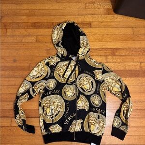 VERSACE MEDUSA AMPLIFIED ZIP UP HOODIE SIZE MEDIUM PREOWNED